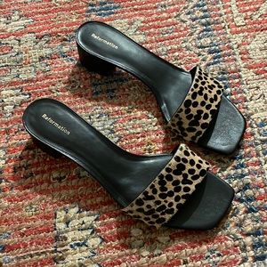 Reformation Cheetah Slides 🐆 Size 9